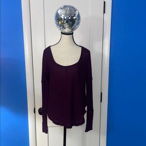Lucky Brand Deep Purple Long Sleeve Tee